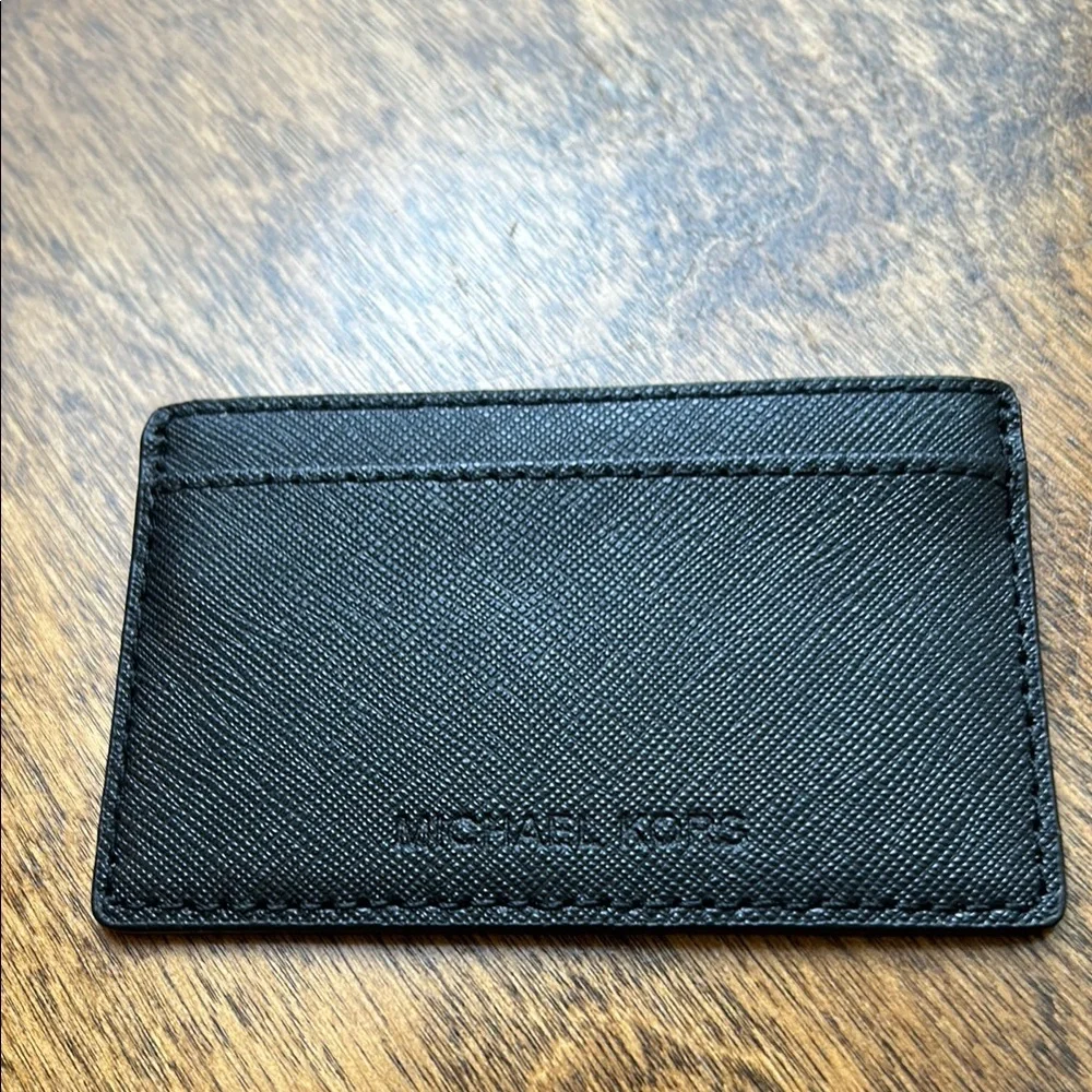 Michael Kors Black Saffiano Card Holder - Picture 2 of 11